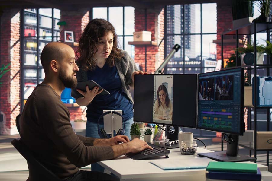 Interface web avec maquettes UX/UI conçues par Brandhuc.